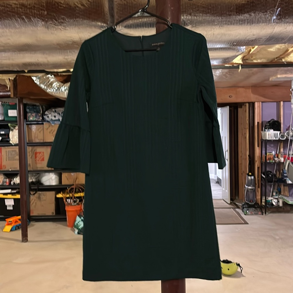 Banana Republic Factory Green dress with bell sleeve